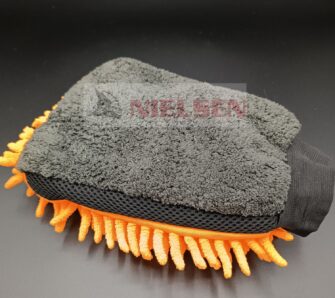 gant de lavage 3 en 1 microfibres +  chenilles + démoustiquant