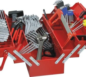 Caisse à outils composée de 88 outils